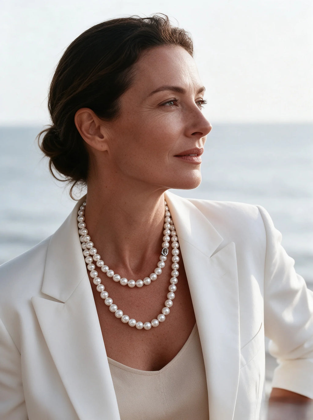 Luxury Shell Pearl Long Wrap Necklace for Women