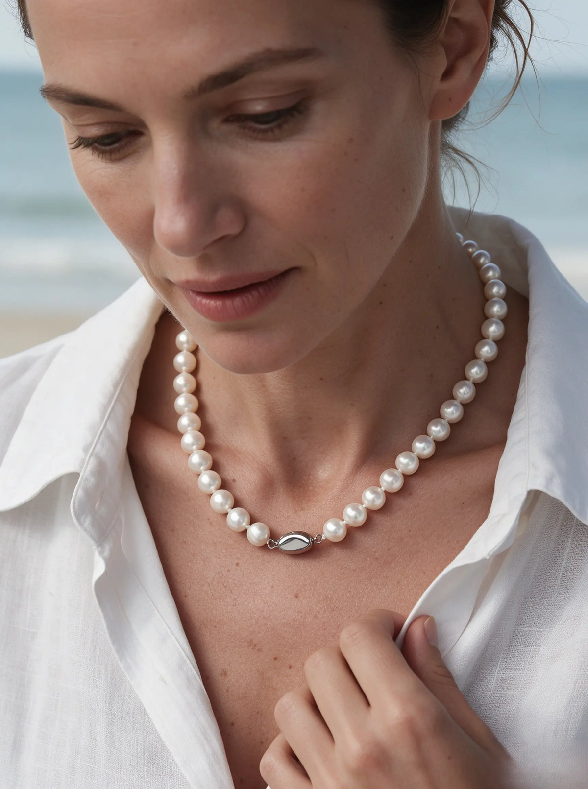 Timeless Freshwater Pearl Single Strand Necklace for Women