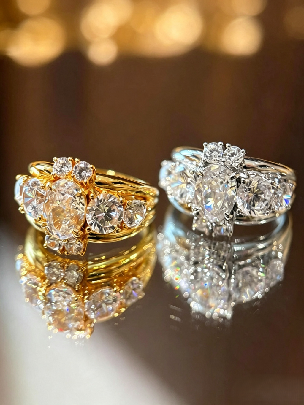 Quiet Luxury Vintage French Oval Stone Stackable Statement Ring