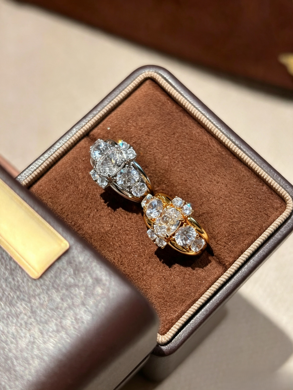 Quiet Luxury Vintage French Oval Stone Stackable Statement Ring