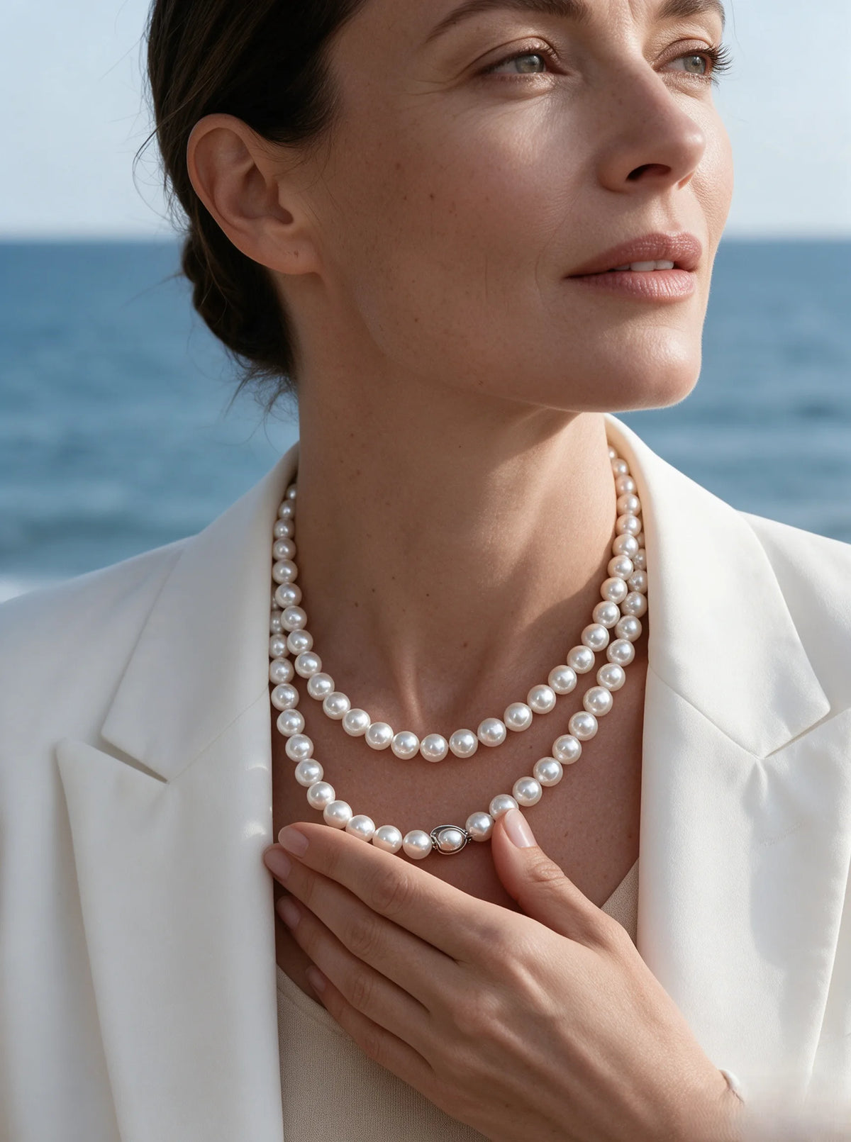 Luxury Shell Pearl Long Wrap Necklace for Women