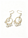 22K Gold Plated Natural Baroque Pearl Tassel Drop Earrings, Timeless Vintage Dangle Earrings with 925 Silver Needle